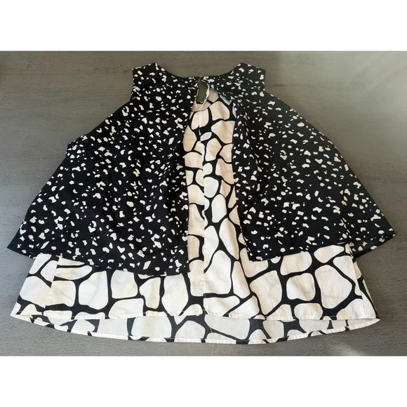 black white APT 9 tank top  plus size shirt size 2X - Picture 2 of 2